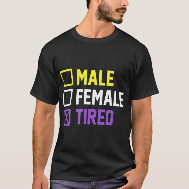 Funny LGBT Pride Nonbinary Flag Non Binary T T-Shirt (Front)