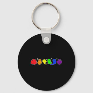 Funny Lgbtq Boo Ghost Spooky Halloween Rainbow Gay Key Ring