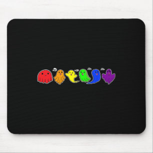 Funny Lgbtq Boo Ghost Spooky Halloween Rainbow Gay Mouse Mat
