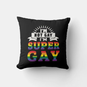 Funny LGBTQ   I'm Super Gay   Gay Pride Cushion
