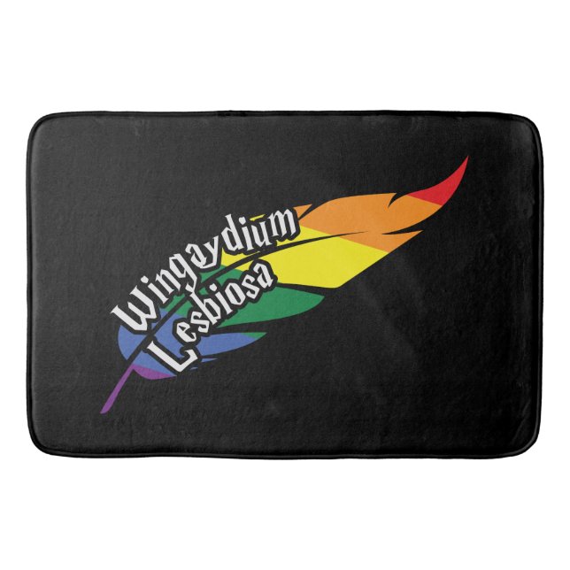 Funny LGBTQ | Play On Words | Pride | Rainbow Bath Mat (Front)
