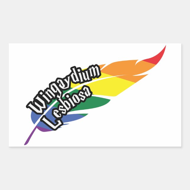 Funny LGBTQ | Play On Words | Pride | Rainbow Rectangular Sticker (Front)