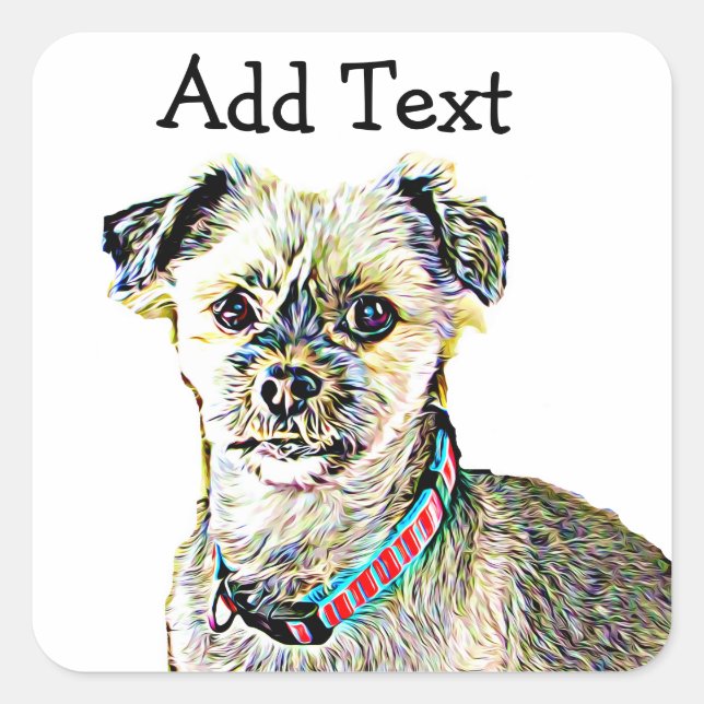 Funny Lhaso Apso or Shitzu Dog Sticker Personalise (Front)