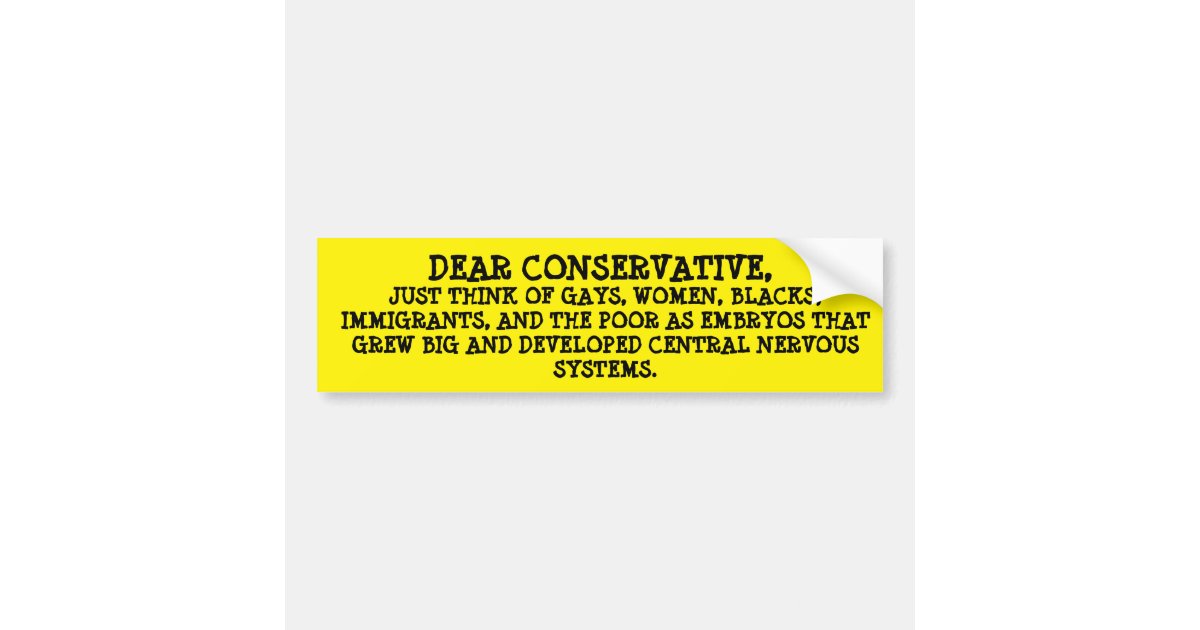 Funny Liberal Political Bumper Sticker | Zazzle