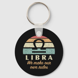 Funny Libra Zodiac Rules Key Ring