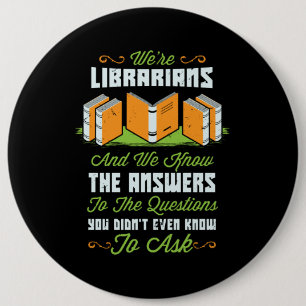 Funny Librarian Gifts 6 Cm Round Badge