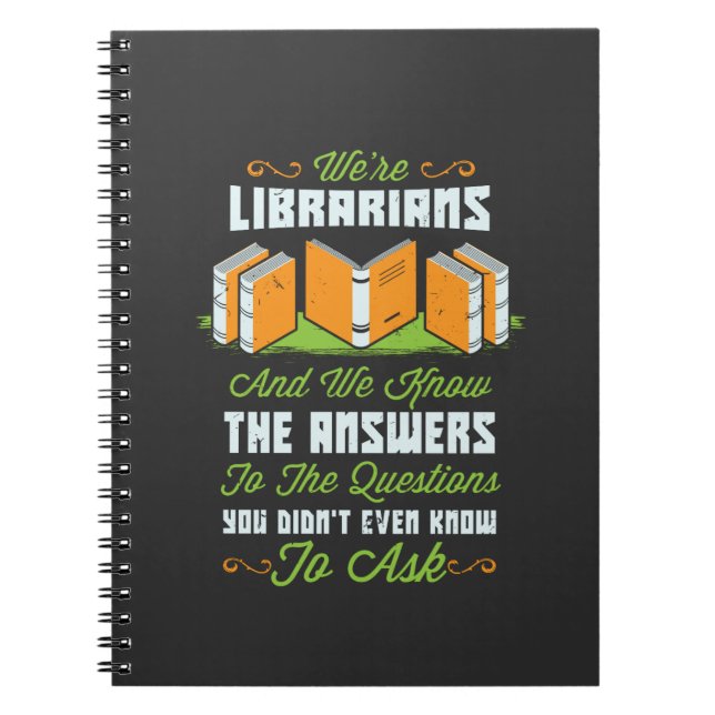 Funny Librarian Gifts Notebook (Front)