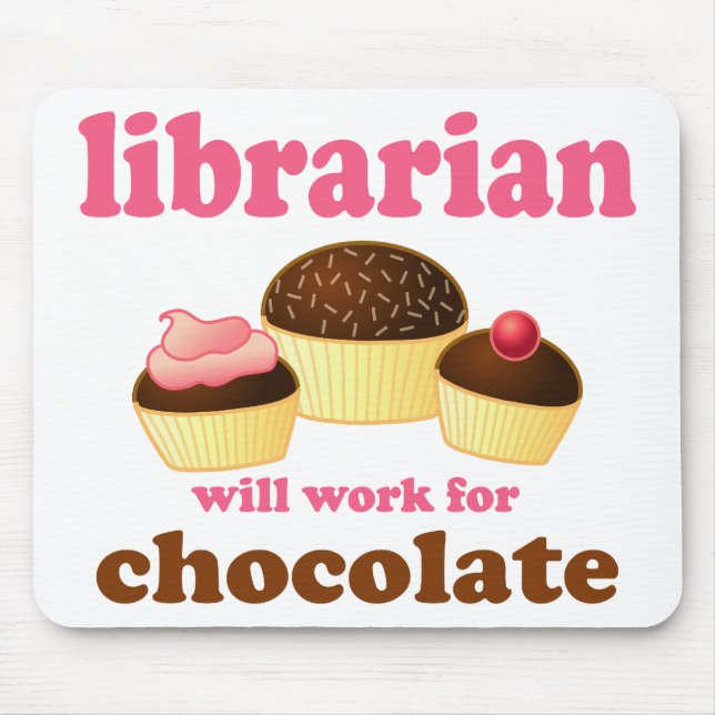 Funny Librarian Mousepad (Front)