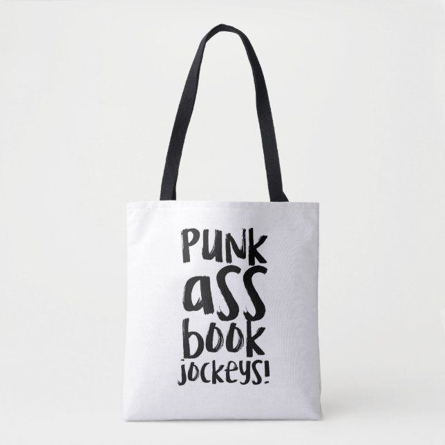 Funny Librarian Quote Tote Bag (Front)