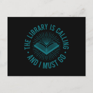 Funny Library Book Reading Book Lover Book Reader Postcard