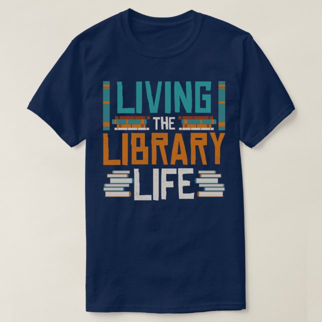 Funny Library Humour Book Nerd Book Reader Librari T-Shirt (Design Front)