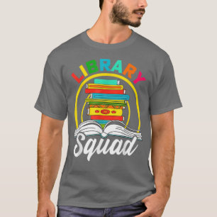 Funny Library Squad Librarian Bookworm Reading Boo T-Shirt