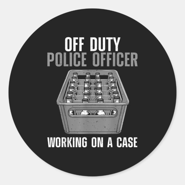 Funny Lice Officer Design For Men Women Cop Lice O Classic Round Sticker (Front)