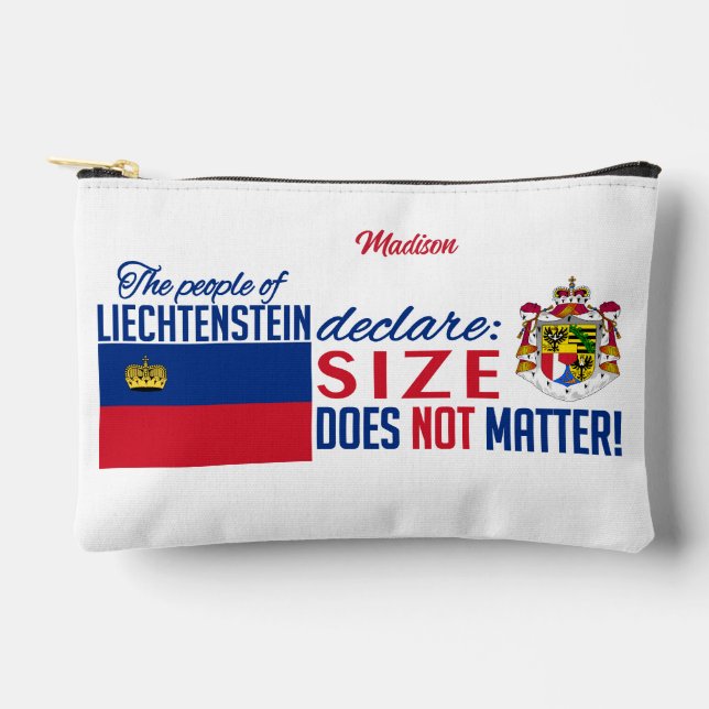 Funny Liechtenstein Custom Name Accessory Pouch (Front)