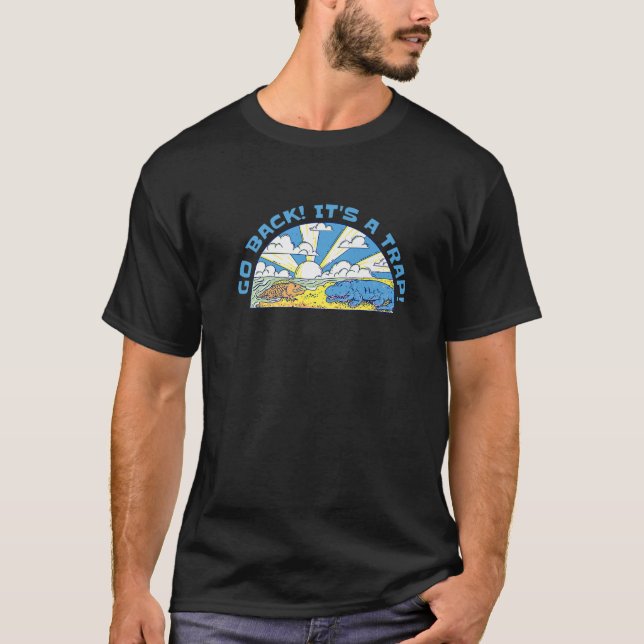 Funny Life Evolution History Fish Alligator Scienc T-Shirt (Front)