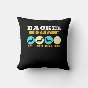 Funny Life With Dachshund Dog Cushion