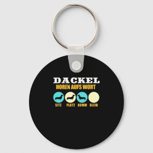 Funny Life With Dachshund Dog Key Ring