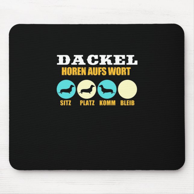 Funny Life With Dachshund Dog Mouse Mat (Front)