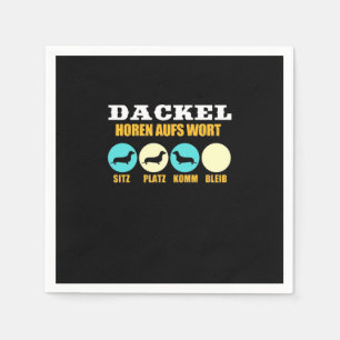 Funny Life With Dachshund Dog Napkin