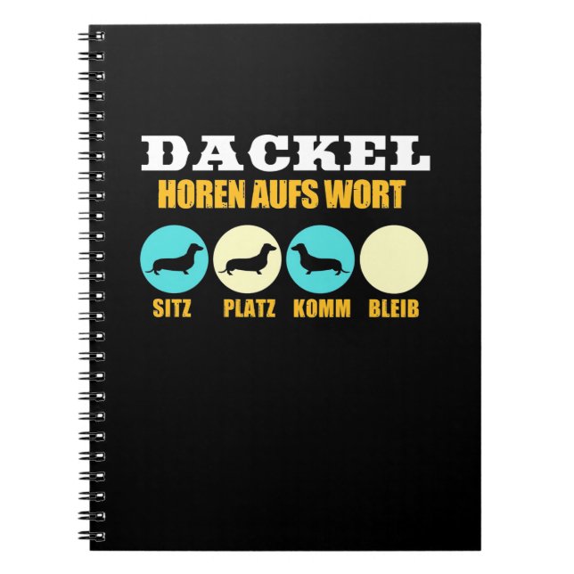 Funny Life With Dachshund Dog Notebook (Front)