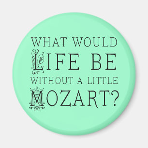 Funny Life Without Mozart Music Gift Tee Magnet