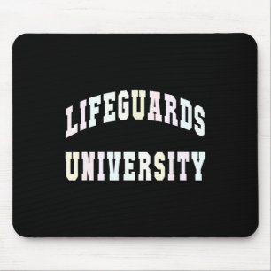 Funny Lifeguards University Beach Trip Swim Vacay Mouse Mat