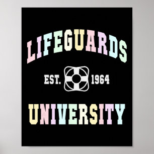 Funny Lifeguards University Family Vacay Swim Crui Poster