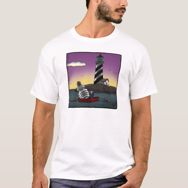 Funny Lighthouse Humour Tee Shirt (Front)