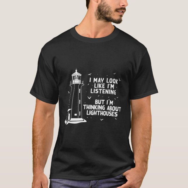 Funny Lighthouse Navigational System Ocean Men Wom T-Shirt (Front)