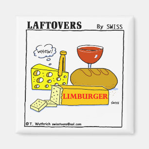 Funny Limburger Smelly Cheese Cartoon Laftovers Magnet