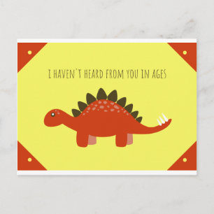 Funny Lime Green Dinosaur Postcard