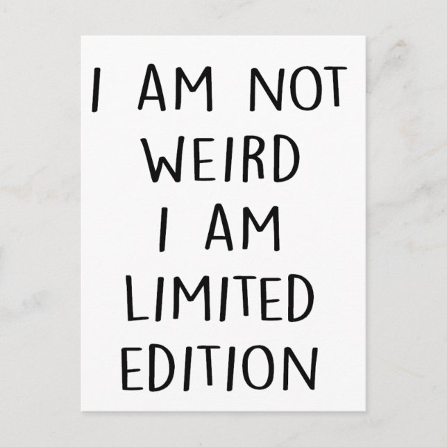 Funny Limited Edition Quote Postcard (Front)