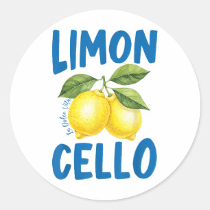 Funny Limoncello La Dolce Vita Italian Lemon Classic Round Sticker