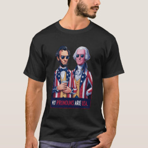 Funny Lincoln Washington 4th of July Patriotic Pro T-Shirt