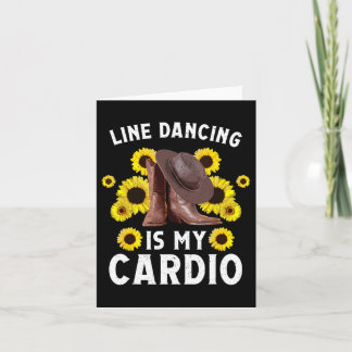 Funny Line Dancing Art For Women Men Line Dance Da Card