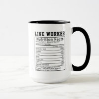 Funny Line Worker Nutrition Facts Lineman Gift