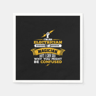 Funny Lineman Gift An Electrician Napkin