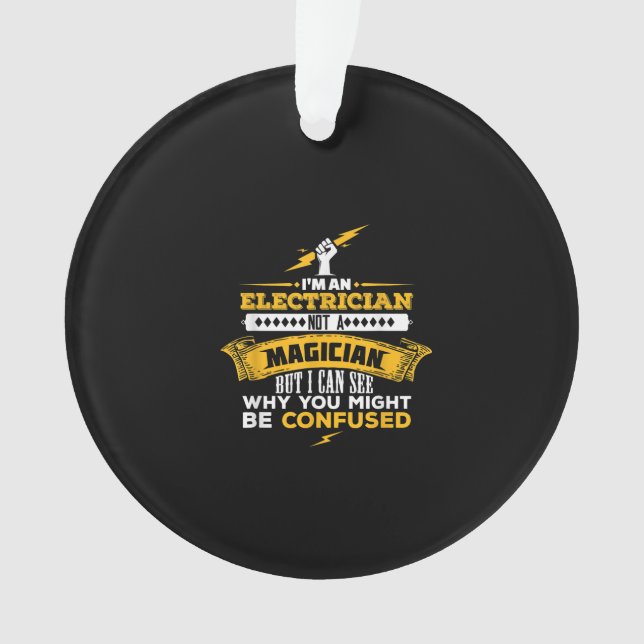 Funny Lineman Gift  An Electrician Ornament (Front)