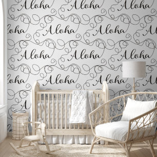 Funny Lines and Words pattern - Aloha 1 Wallpaper