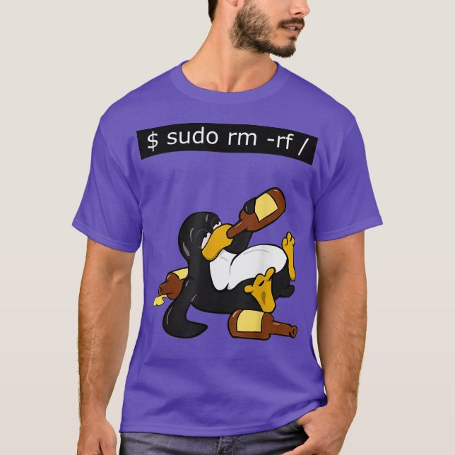 Funny Linu Command  Funny Linu T-Shirt (Front)