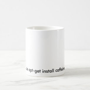 Funny Linux Sudo Caffeine White Mug
