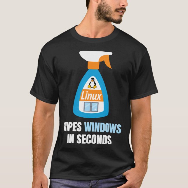 Funny Linux Windows Cleaner Classic T-Shirt (Front)