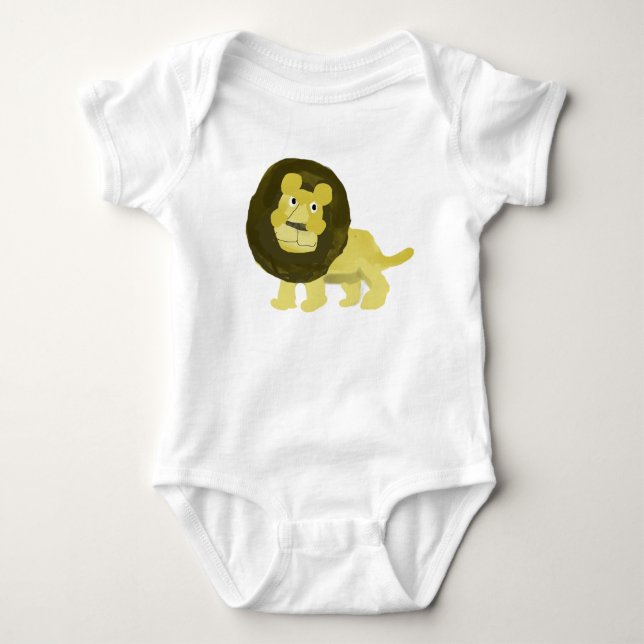 Funny Lion Baby Bodysuit (Front)