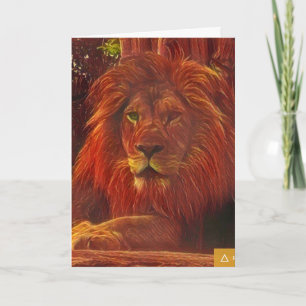 Funny Lion Birthday Card