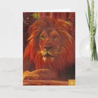 Funny Lion Birthday Card