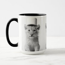 Funny Lion Cub Wearing Toilet Paper Hat Minimalist