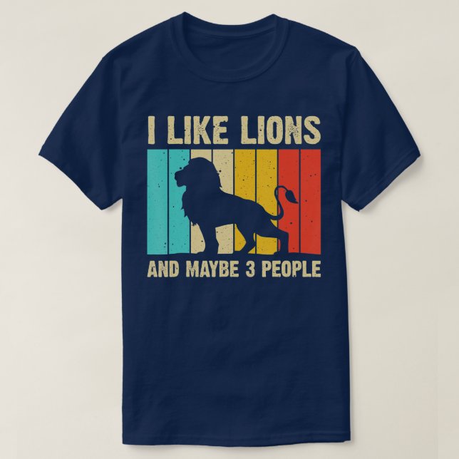 Funny Lion Design For Kids Men Women African Wildl T-Shirt (Design Front)