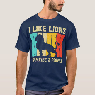 Funny Lion Design For Kids Men Women African Wildl T-Shirt
