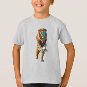 Funny Lion Disc Golf Kids' T-Shirt