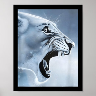 Funny Lion Monkey Meme Ragebait Meme Brainrot Gen  Poster